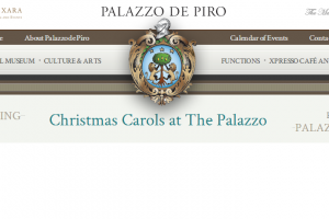 Christmas Carols at The Palazzo de Piro throughout December