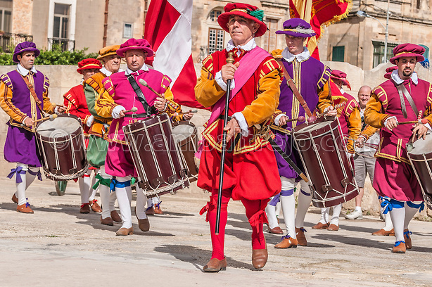 In Guardia Parade at St. Jonh's Cavalier in Birgu, Malta.