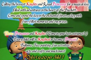 The Enchanted Gardens, a Princesses and Knights event in aid of Inspire at Buskett on 25 May