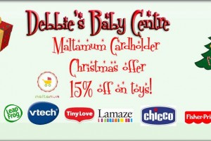 15% discount in December on Vtech, Fisher-Price, Chicco, Lamaze, Tiny Love and Leap Frog toys