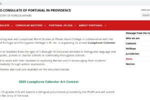 Lusophone Calendar Art Contest for Kids 2025, Rhode Island, USA
